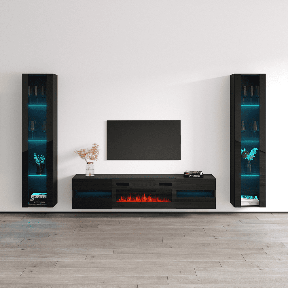 Metro BLEF Floating Fireplace Entertainment Center