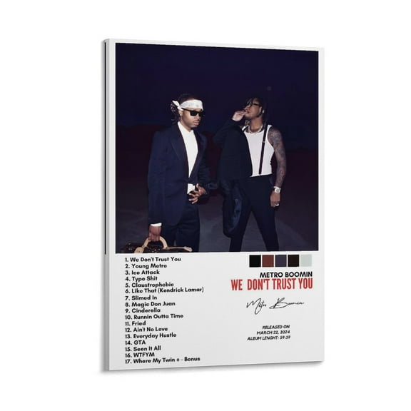 Metro Boomin Poster We Don't Trust You Poster Wall Art Picture Painting Poster Canvas Print Posters Artworks Bedroom Living Room Decor 12x18inch(30x45cm)