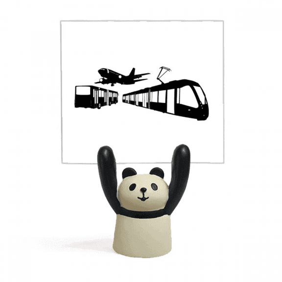 Metro Bus Aircraft Navigation Memo Holder Cartoon Animal Panda Stand Decoration