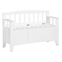 Metro Entry Way Bench with Sierra Snow White finish Engineered Wood