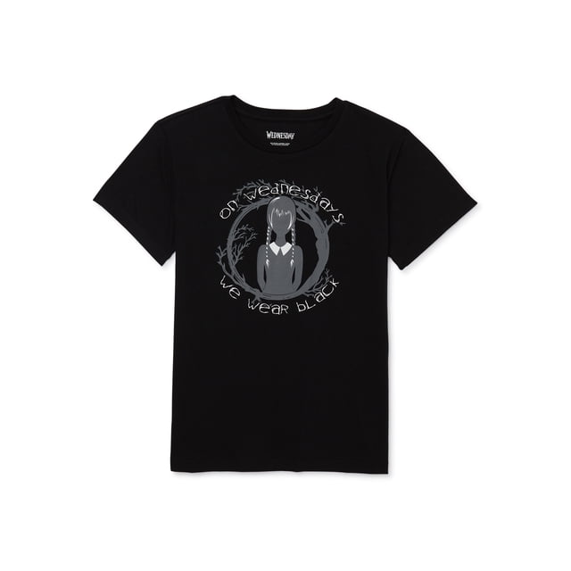Wednesday Girls Short Sleeve Graphic T-Shirt, Sizes 4-16