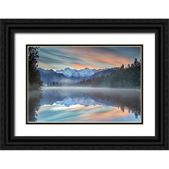 Metro, Greg 24x17 Black Ornate Wood Framed with Double Matting Museum Art Print Titled - Pastel Hues