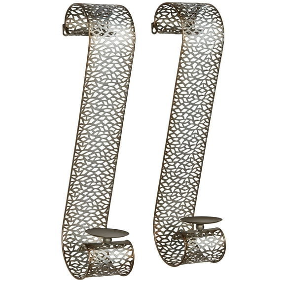 Metro Heights Wall Sconce Pair Platinum Pair