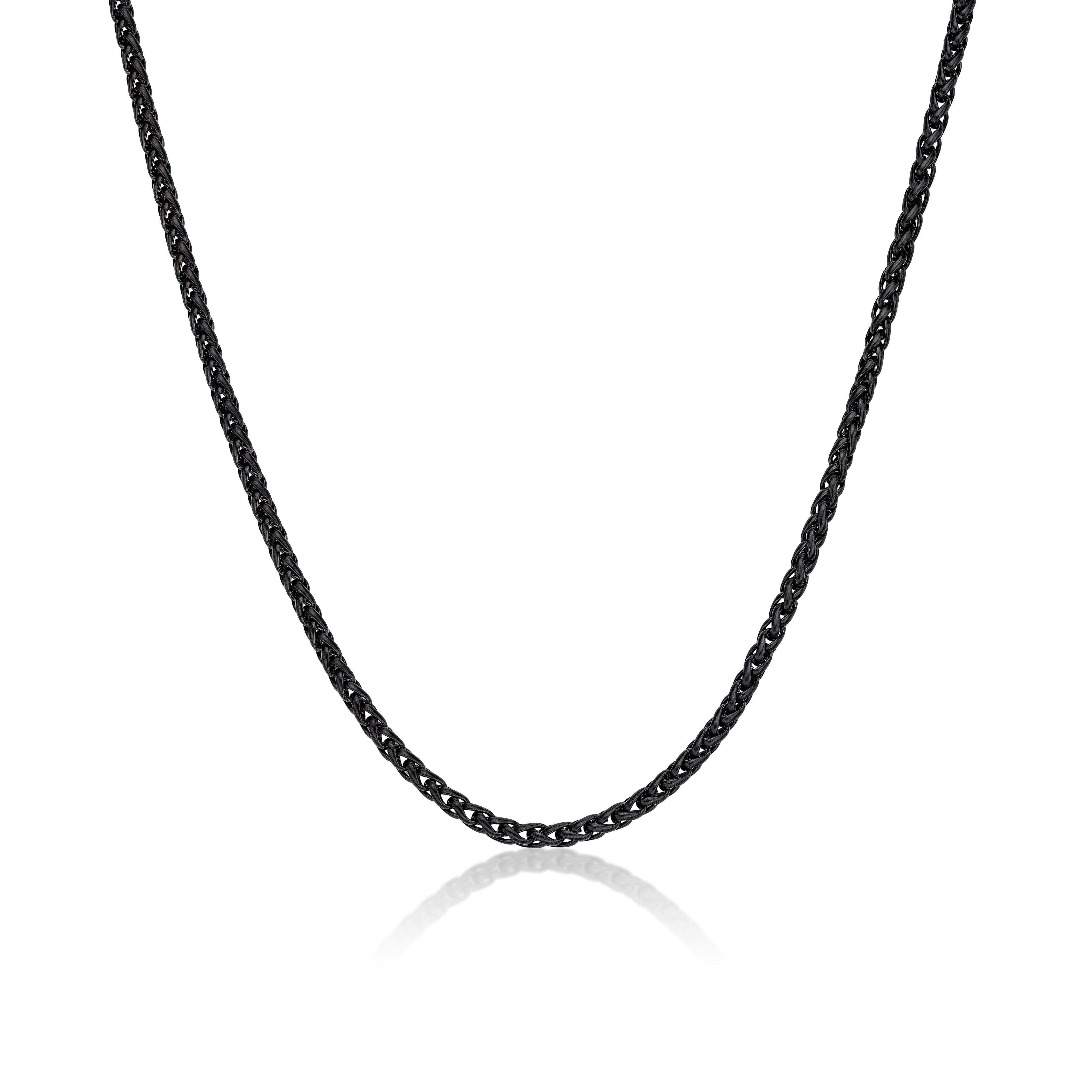 Metro Jewelry 22 Inches Long Thin Wheat Chain Necklace for Men in ...