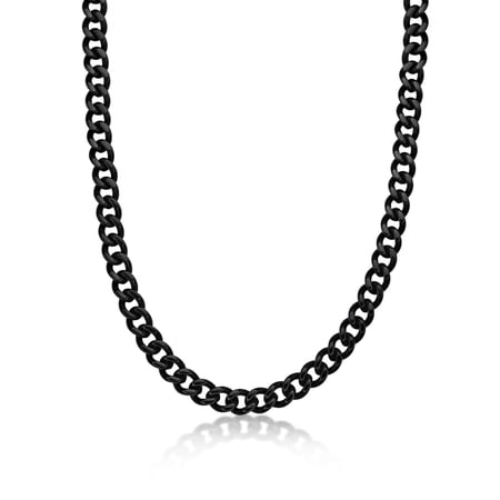 Metro Jewelry 30 Inches Long Stainless Steel Thick Curb Chain Necklace for Men with Black Ion Plating - 12 MM Wide and Fold-Over Clasp
