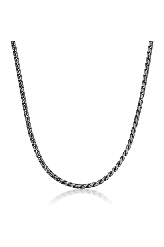 Antique Ion Plated Stainless Steel 5MM Rope Chain Necklace - 18 Inch