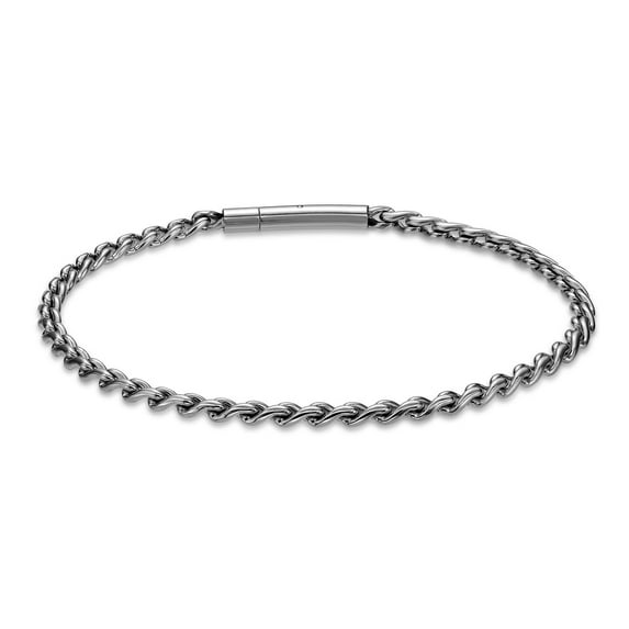 Metro Jewelry Stainless Steel 3MM Twist Link Chain Bracelet