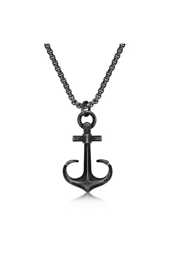 Macy's Men's Anchor Pendant Necklace in 10k Gold - Macy's