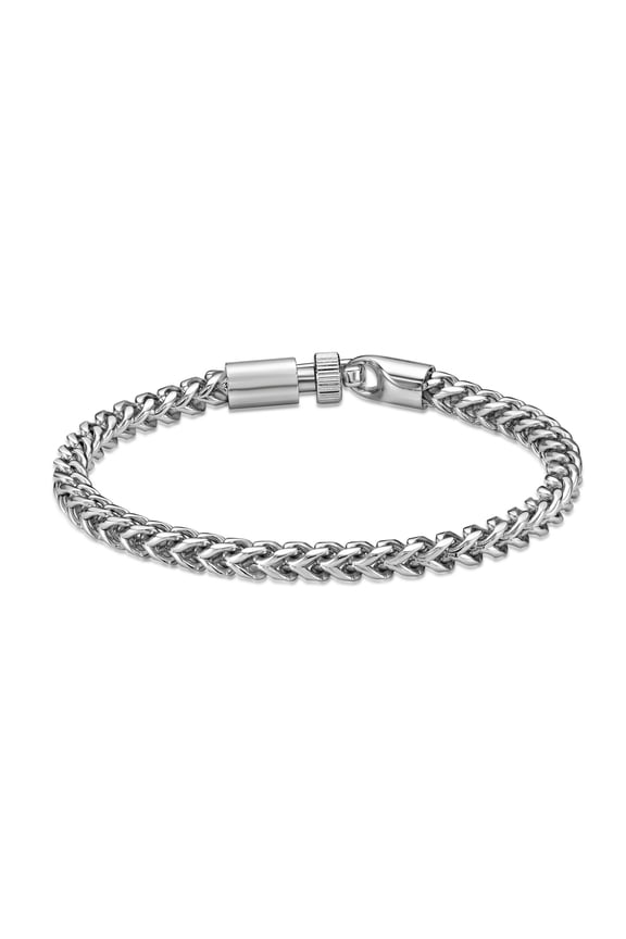 Metro Jewelry Stainless Steel Foxtail Chain Bracelet