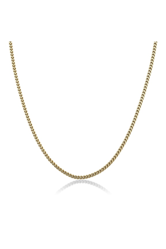 Stainless Steel Gold Ion Plated Thick Franco Chain Necklace - 5 MM Wide, 24 Inch
