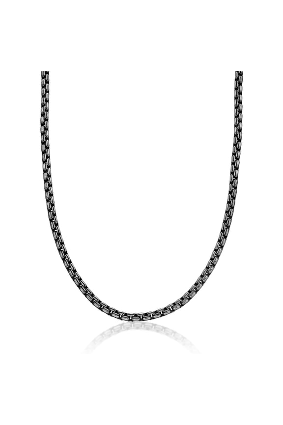 The Chain Gang - Stainless Steel Round Box Lobster Chain - 22 Inches