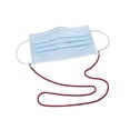 thumbnail image 1 of Metro Jewelry Thin and Durable Mask Holder Necklace in Red Acrylic Stainless Steel - 29 Inches Long - 3 mm Wide with Lobster Claw Clasp, 1 of 1