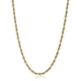 thumbnail image 1 of Stainless Steel 30 Inches Long 3 MM Wide Two Tone Rope Chain with Lobster Claw Clasp for Men by Metro Jewelry, 1 of 4