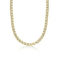 thumbnail image 1 of Metro Jewelry Yellow Gold Plated 10 MM Stainless Steel Mariner Link Chain Necklace for Men 24 Inch Chain Lobster Claw C87, 1 of 2