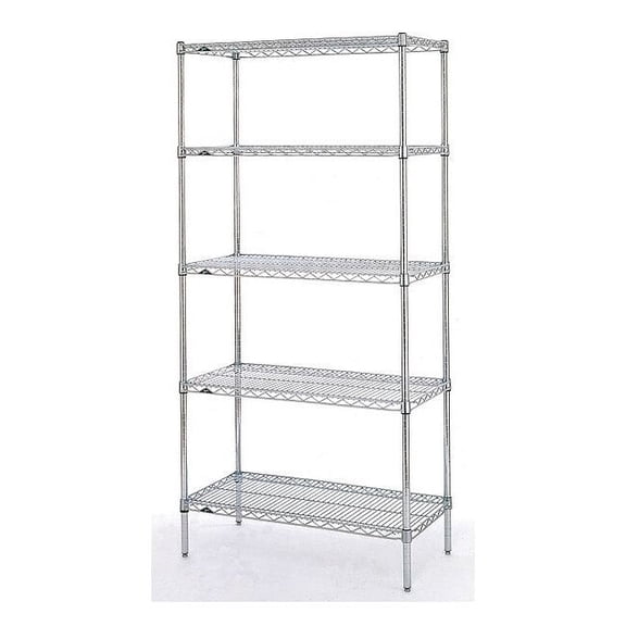 Metro Stackable Ledge, D x 60"W x 4"H, Chrome L60N-4C-1PK