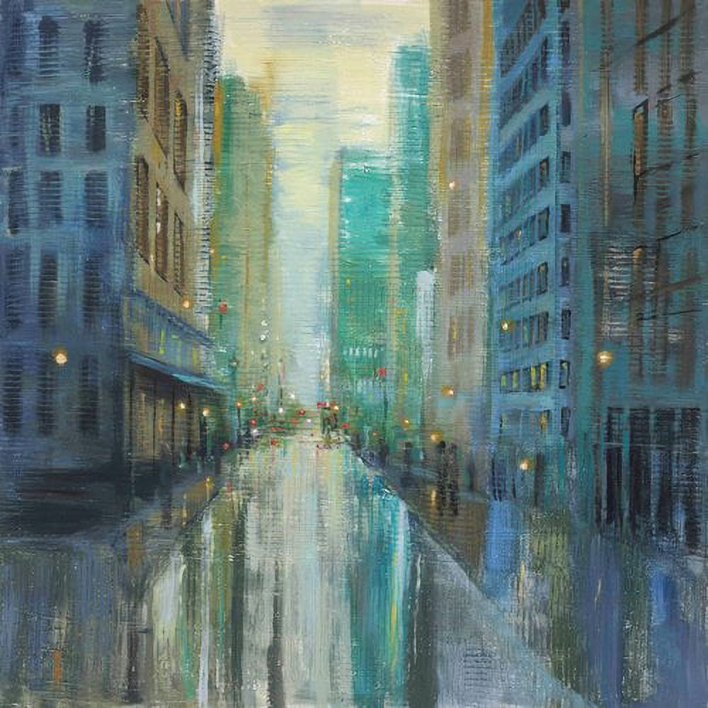 "Metro Lights III" Painting Print on Wrapped Canvas