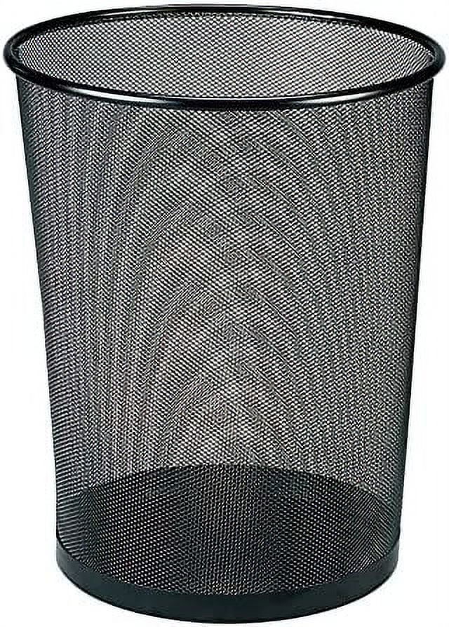 Metro Mesh Wire Wastebasket, Black, 22351