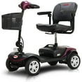 thumbnail image 1 of Metro Mobility Secure Folding 4-Wheel Mobility Scooter with Charger & Basket, Dark Red, 350 lb Limit, 1 of 10
