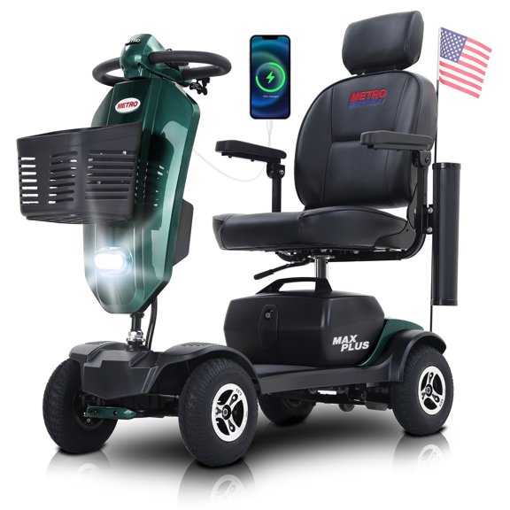 Metro Mobility Senior Scooter 4-Wheel Mobility Scooter with USB Port,