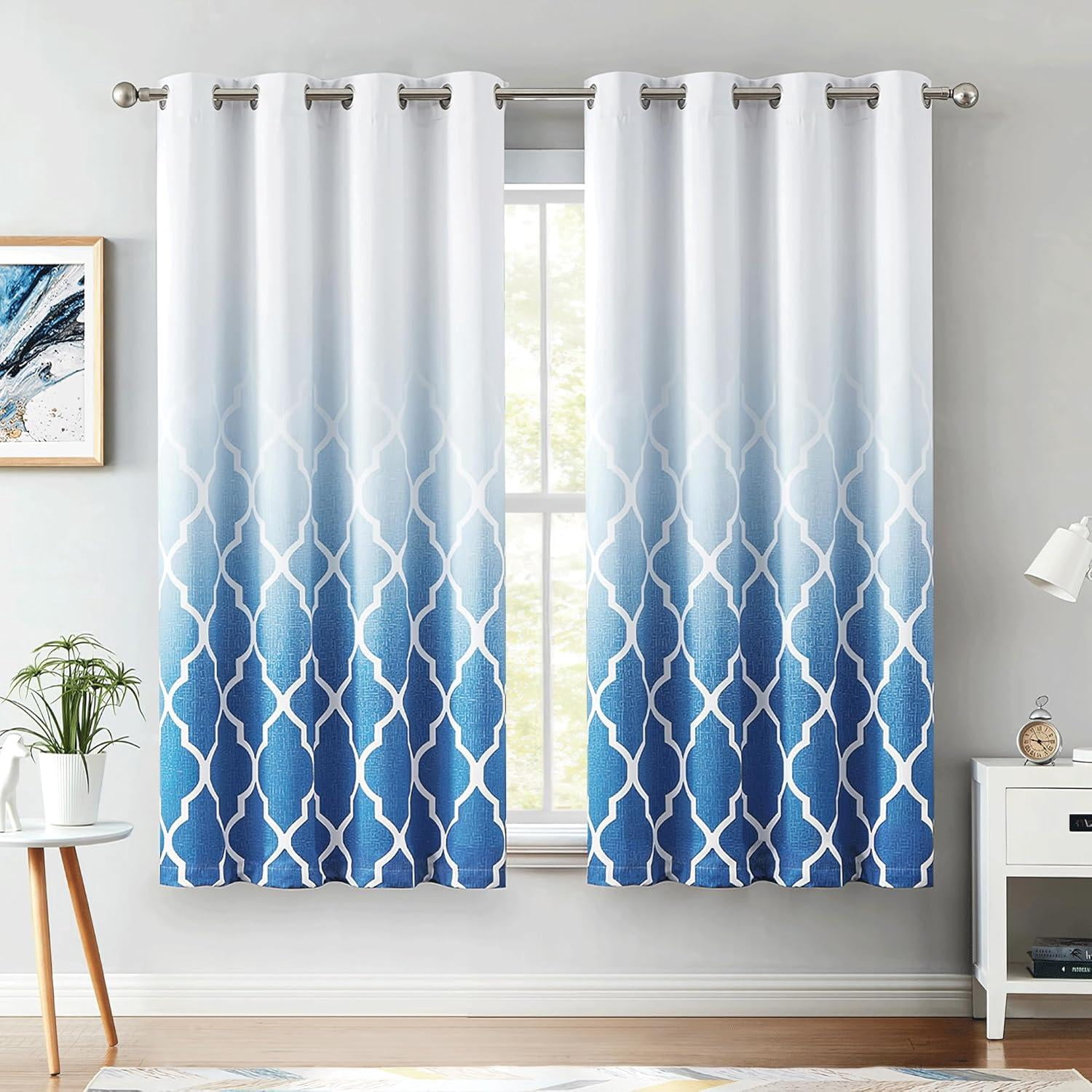 Metro Parlor Ombre Full Blackout Curtains 54 Inches Long 2 Panels for ...
