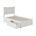 thumbnail image 1 of Metro Platform Bed with Flat Panel Foot Board and 2 Urban Bed Drawers in, Multiple Colors and Sizes, 1 of 7