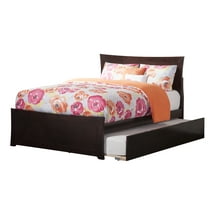 Metro Platform Bed with Matching Foot Board with Twin Size Urban Trundle Bed, Multiple Colors and Sizes