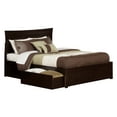 thumbnail image 1 of Metro Queen Platform Platform Bed with Flat Panel Foot Board and 2 Urban Bed Drawers in Espresso, 1 of 6