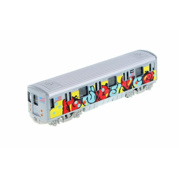 Metro Subway with Graffiti, Yellow - Showcasts 2233DGF - 1/43 scale Diecast Model Toy Car (Brand New but NO BOX)