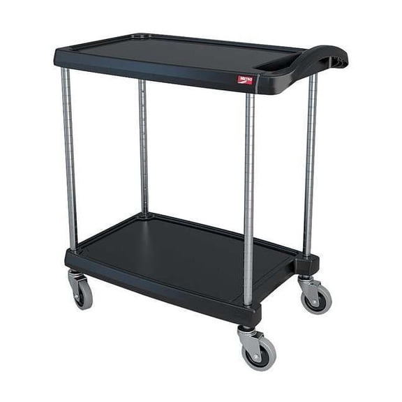Metro Utility Cart,300 lb. Load Cap.,2 Shelves MY1627-24BL