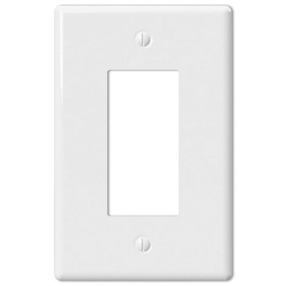Metro White 1 Gang Ceramic Rocker Wall Plate