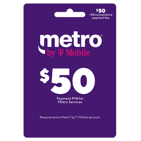 Metro by T-Mobile $50 Payment PIN w/ $4 Convenience Fee (Email Delivery)