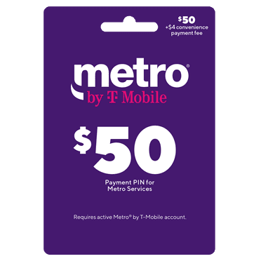 Metro by T-Mobile $50 Payment PIN w/ $4 Convenience Fee (Email Delivery)