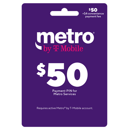Metro by T-Mobile $50 Payment PIN w/ $4 Convenience Fee (Email Delivery)