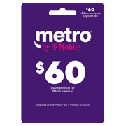 Metro by T-Mobile $60 Payment PIN w/ $4 Convenience Fee Direct Top Up