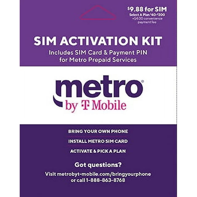 Metro by TMobile Bring Your Own Sim Device SIM Kit