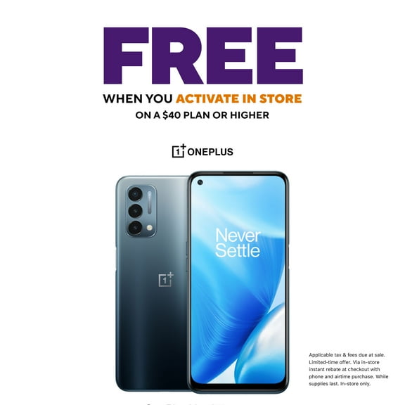 Metro by T-Mobile OnePlus Nord N200, 5G, Blue Quantum - Prepaid Smartphone