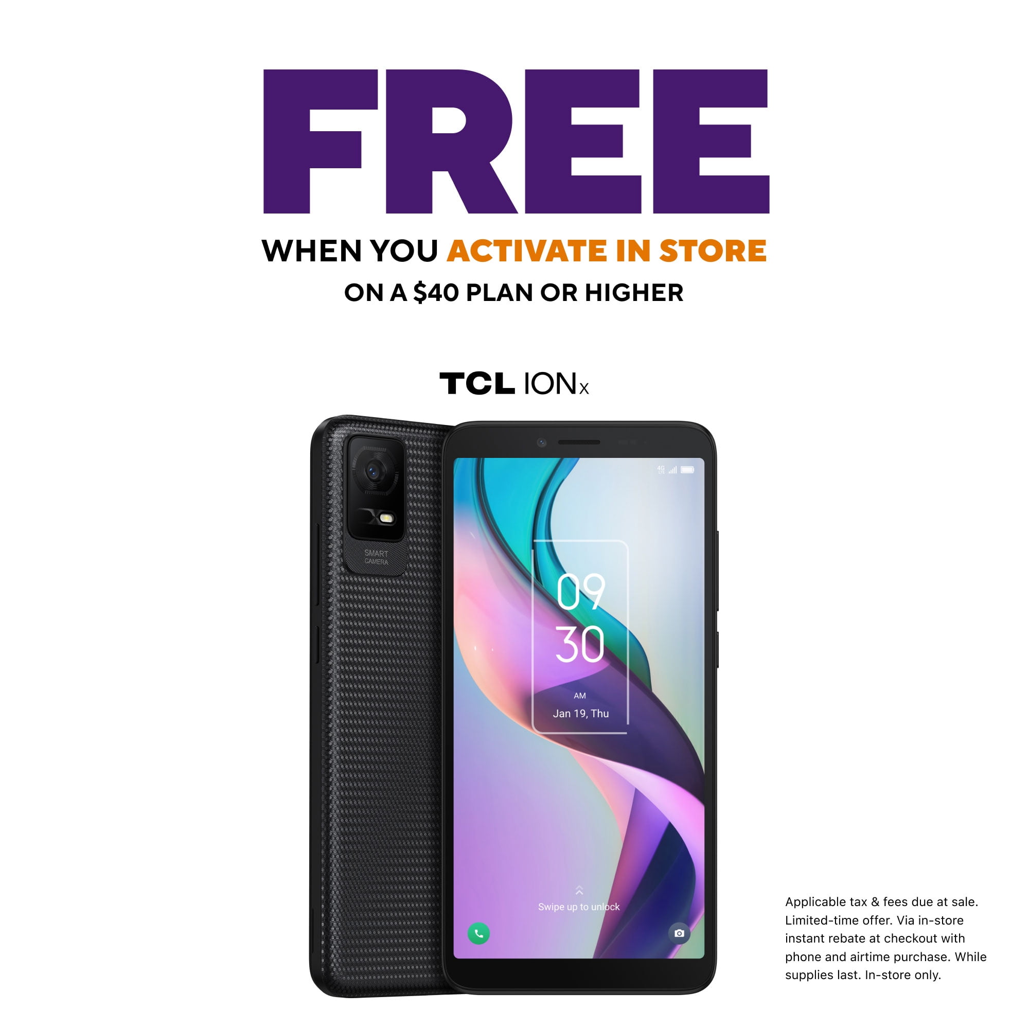 MetroPCS TCL ION X, 32GB, Black Cell Phone - Prepaid Smartphone