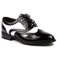 thumbnail image 1 of Metrocharm MC121 Men's Black White Tuxedo Wing Tip Lace Up Oxford Dress Shoes, 1 of 1