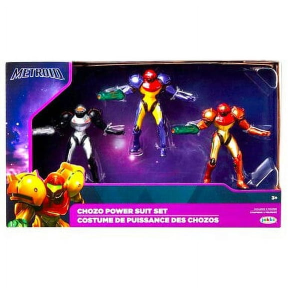 Metroid Prime: 2.5" Chozo Power Suit Action Figure 3-Pack Set