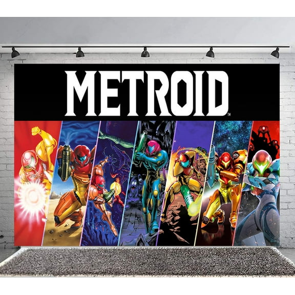 Metroid Dread Backdrop Banner Party Supplies Poster Movie Theme Background for Photography Birthday Decorations