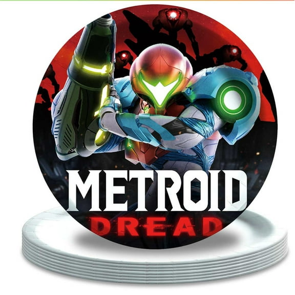 Metroid Dread Party Supplies Birthday Plates Decorations Tableware Disposable Dinnerware