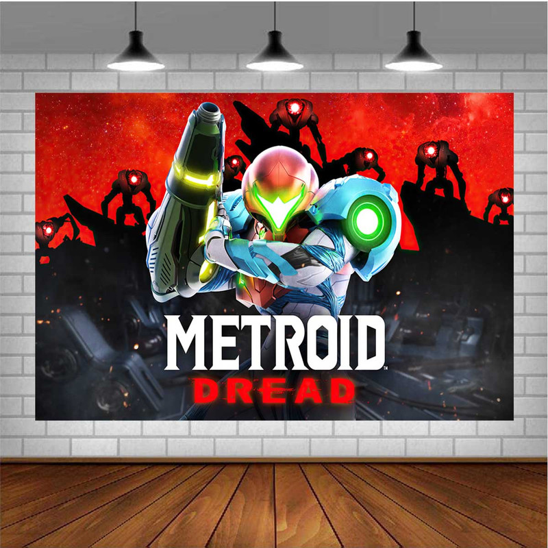 Metroid Backdrop Metroid Dread Post Wall Decor Birthday Banner Backdrop Background Party ...