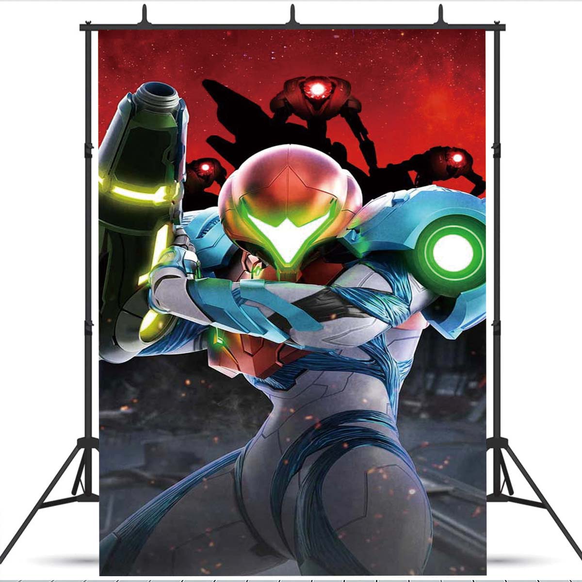 Metroid Backdrop Metroid Dread Taspestry Wall Decor school Background Backdrop Party ...
