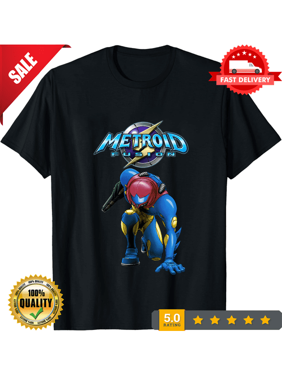 Metroid Fusion Retro Video Game Cool Fun Kids T Shirt, ULTRA LIMITED-TH84300
