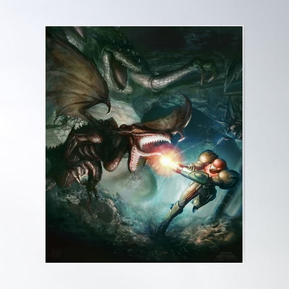 Metroid Game Art Poster Wall Art, Modern Wall Decor For Living Room Bedroom, 24x36 UNFRAMED