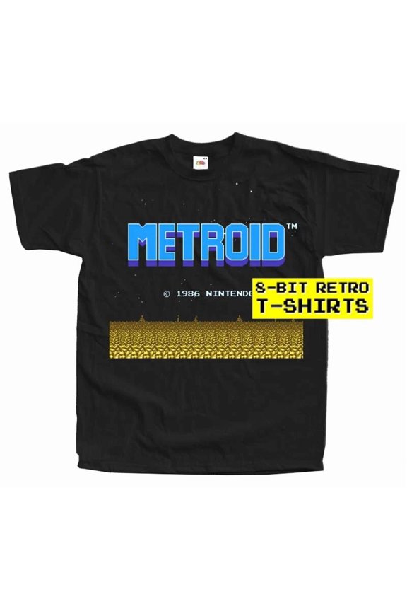 Metroid NES game start screen T Shirt BLACK all sizes S-5XL 100% cotton | eBay