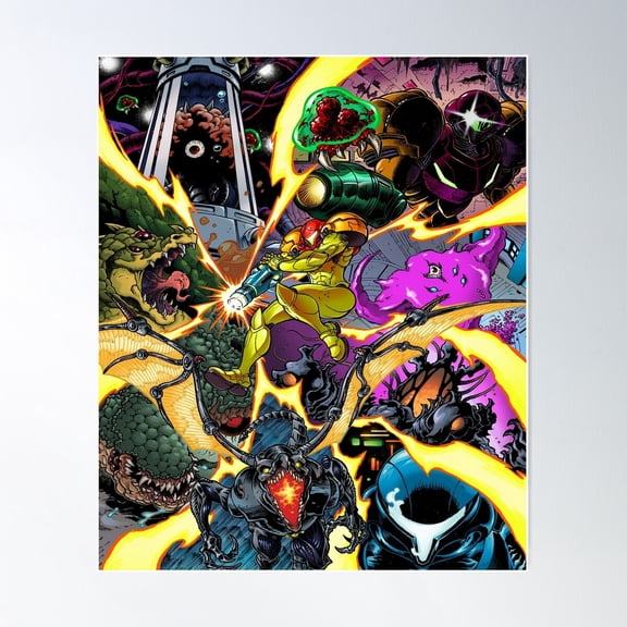 Metroid Poster Wall Art, Modern Wall Decor For Living Room Bedroom, 8x12 UNFRAMED