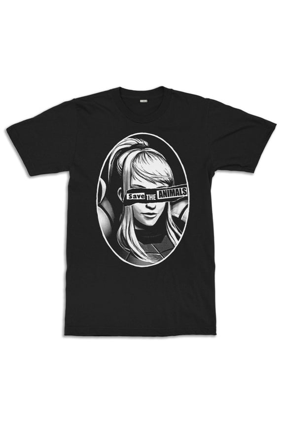 Metroid Samus Save The Animals Graphic T-Shirt – Retro Video Game Tee for Men & Women – Classic Action Adventure Shirt – Unisex Sizes – Samus Fans Apparel