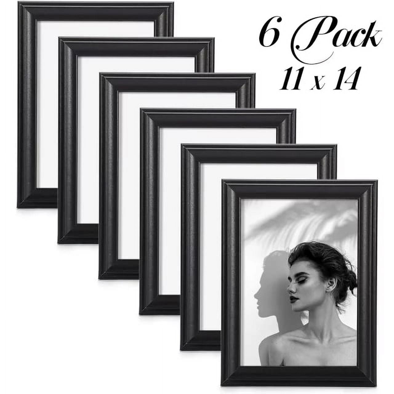 Metronic 11x14 Picture Frame Set of 6 , Photo Collage Frame for Wall or