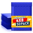 Metronic 4x8 Bubble Mailer 50 Pack Royal Blue, Cushioning Padded